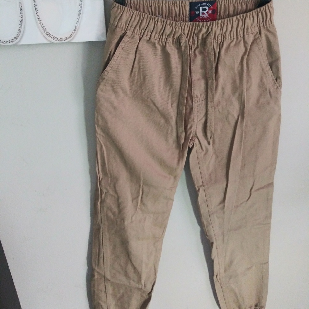 Size 10-12 Boys tan joggers